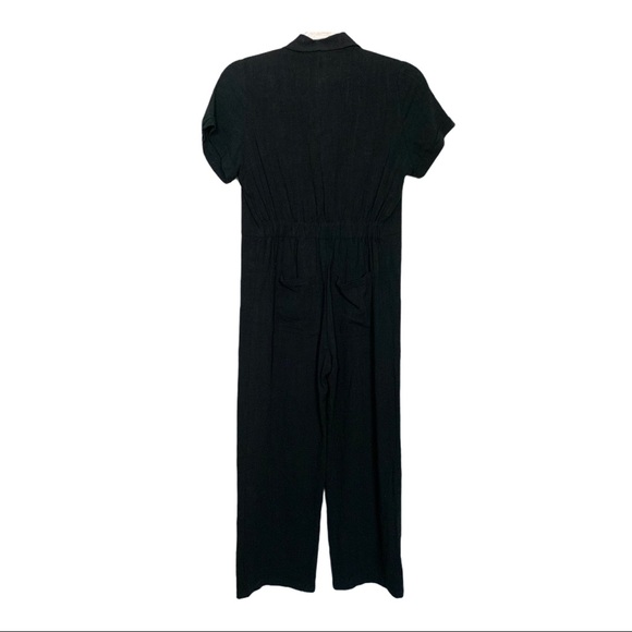 NWOT RACHEL PALLY Rocco Jumpsuit Black Linen - Picture 3 of 6